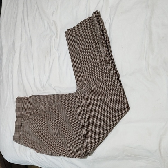 Rafaella Black And Brown Plaid Pull On Pants Size 18 - Picture 1 of 5